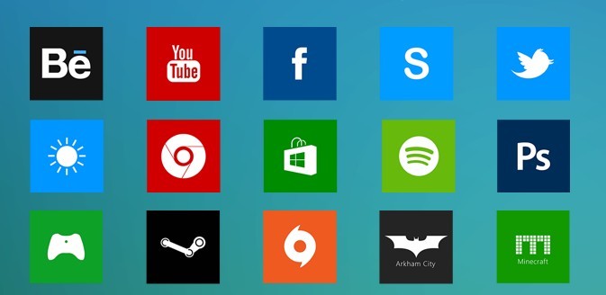 673x328 Free Windows Styled Icons Pack