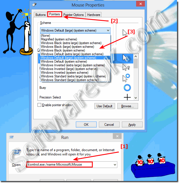 630x643 Is The Mouse Pointer In Windows And Smaller Than The Xp Cursor