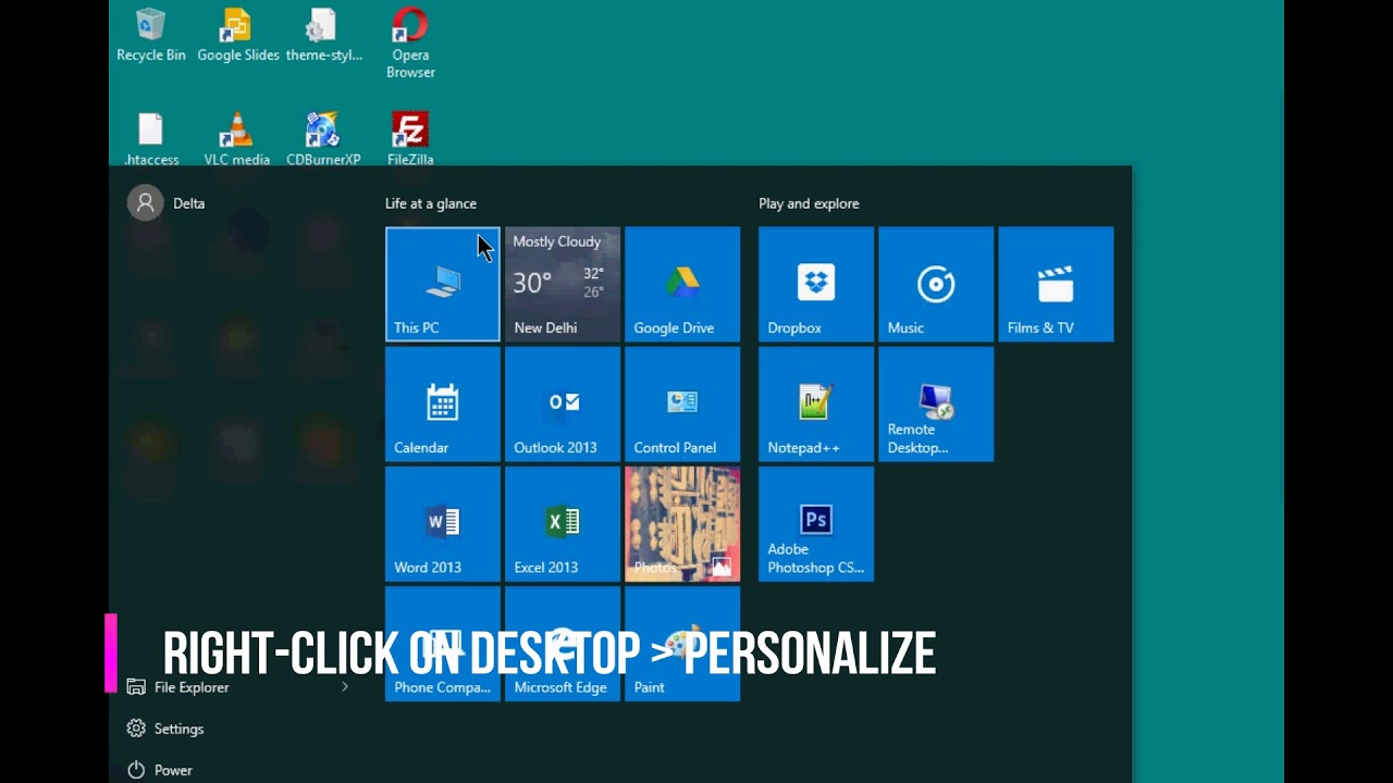 1280x720 How To Display My Computer Icon Or This Pc Shortcut Icon