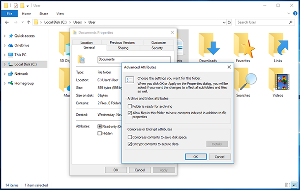 How To Encrypt And Folders With Efs In Windows 610x386 How To Encrypt And Folders With Efs In Windows