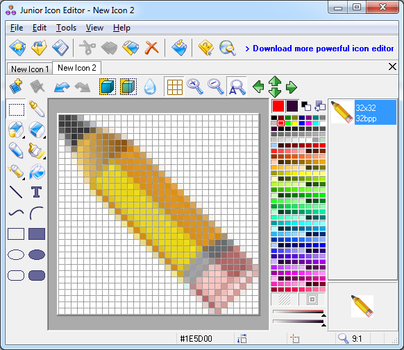 582x505 Freeware Windows Icon Editor
