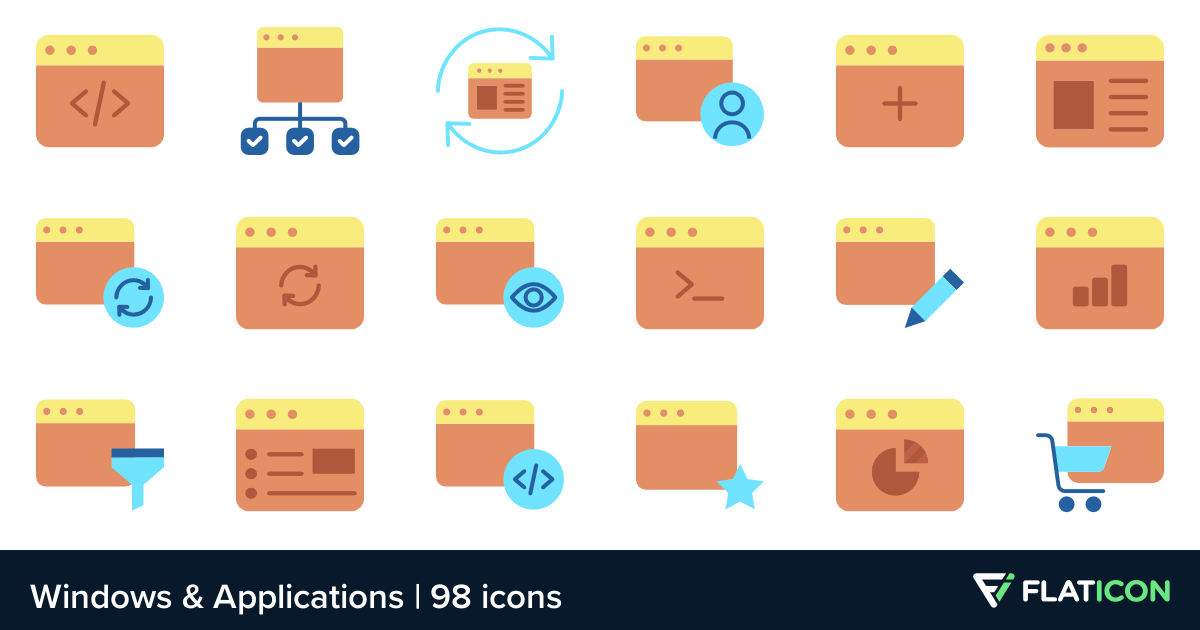 1200x630 Windows Applications Free Icons