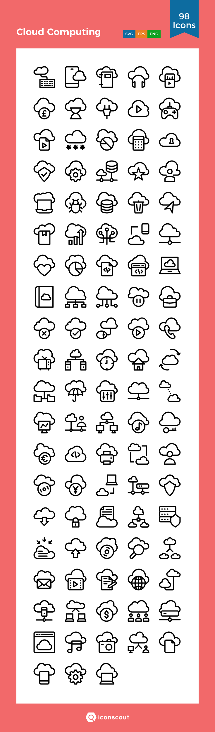 735x2494 Cloud Computing Icon Pack