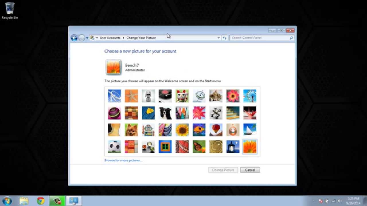 1280x720 Change Windows User Icon Profile Picture