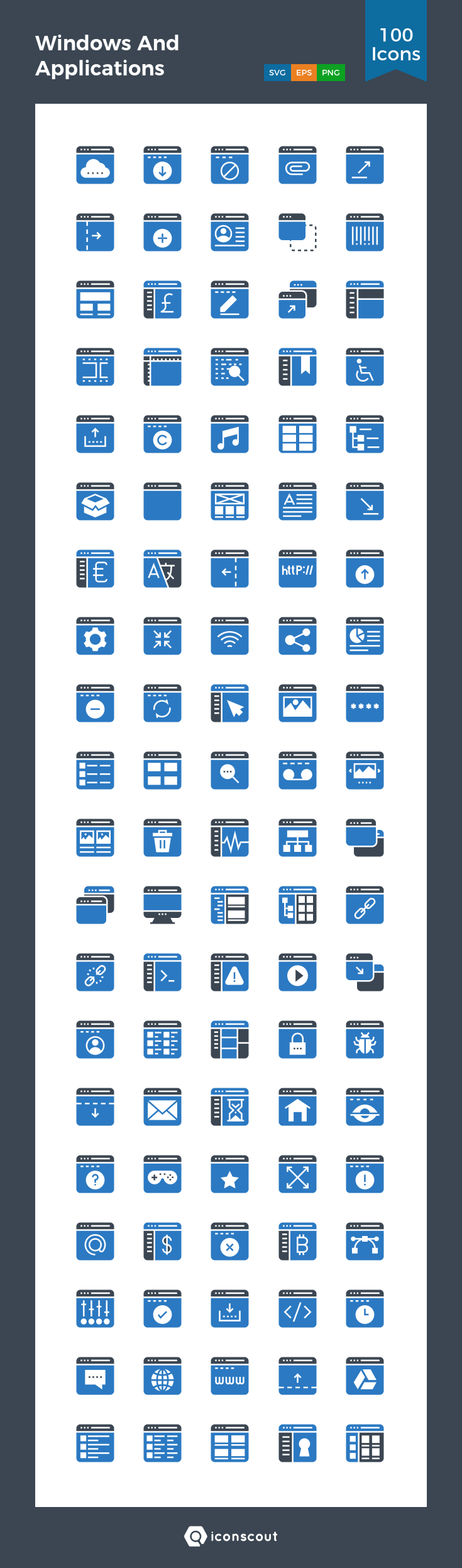 735x2494 Windows And Applications Icon Pack