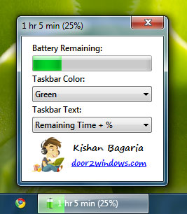 Windows Battery Bar Show Battery Status In Windows Taskbar 267x306 Windows Battery Bar Show Battery Status In Windows Taskbar