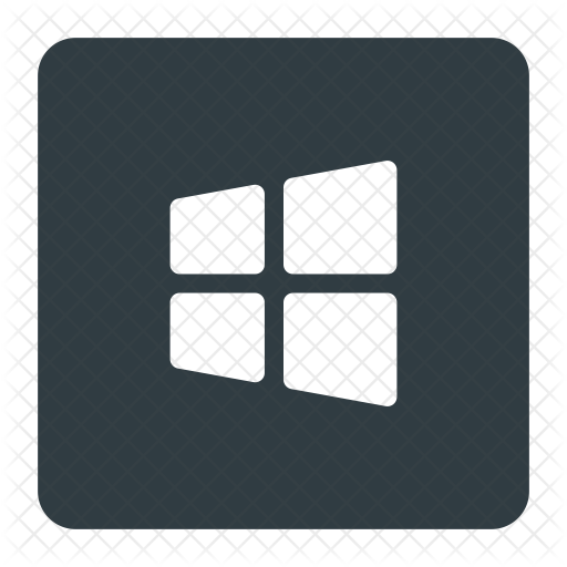 512x512 Windows Button Icon Of Glyph Style