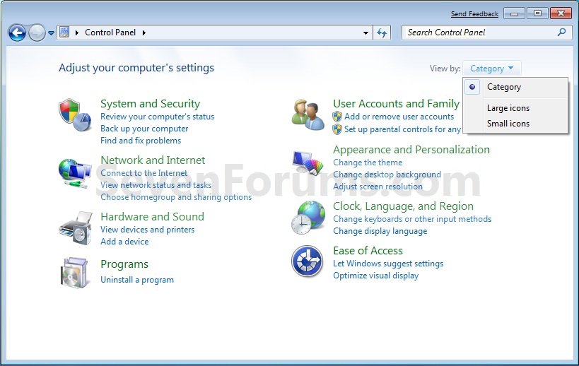 819x518 Control Panel View