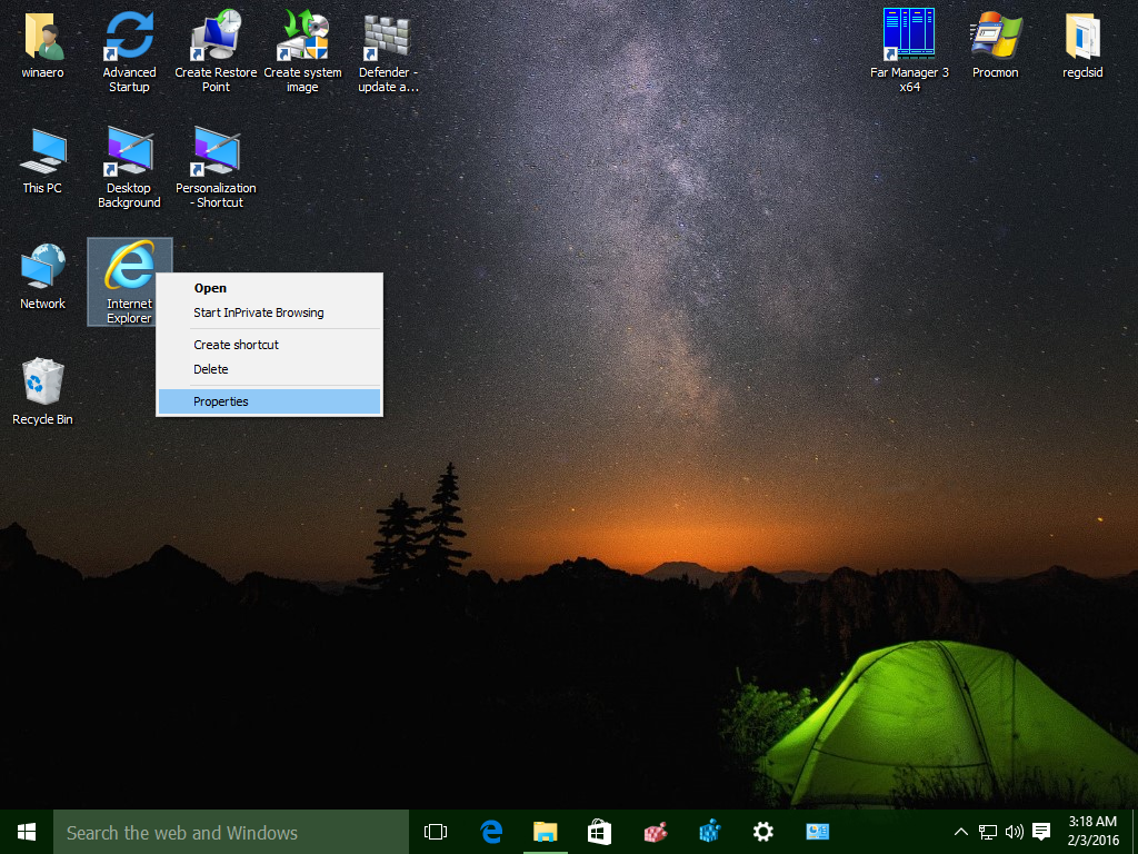 1024x768 Add A Useful Internet Explorer Icon To Windows Desktop