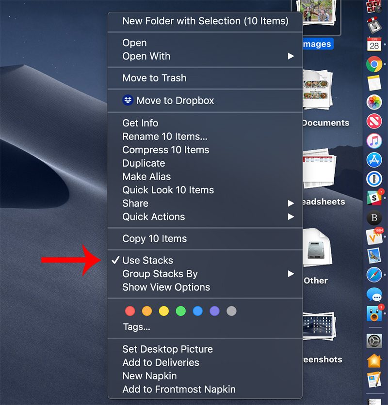 800x836 How To Organize Your Mac's Desktop With Stacks In Macos Mojave
