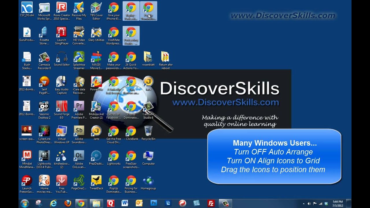 1280x720 Organizing The Windows Desktop