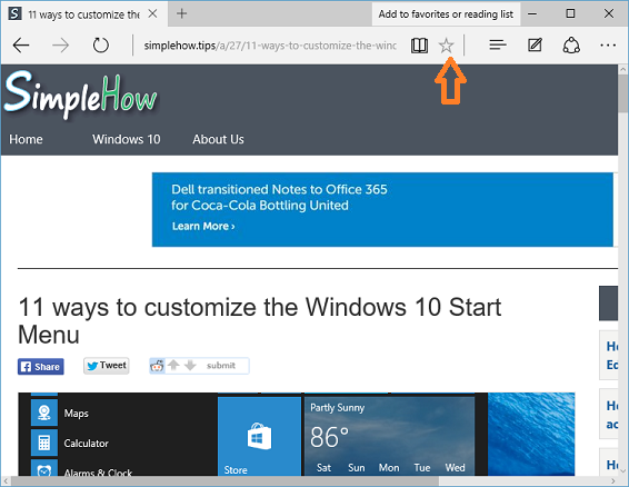 How To Add Or Remove Favorites In Microsoft Edge Browser 566x438 How To Add Or Remove Favorites In Microsoft Edge Browser