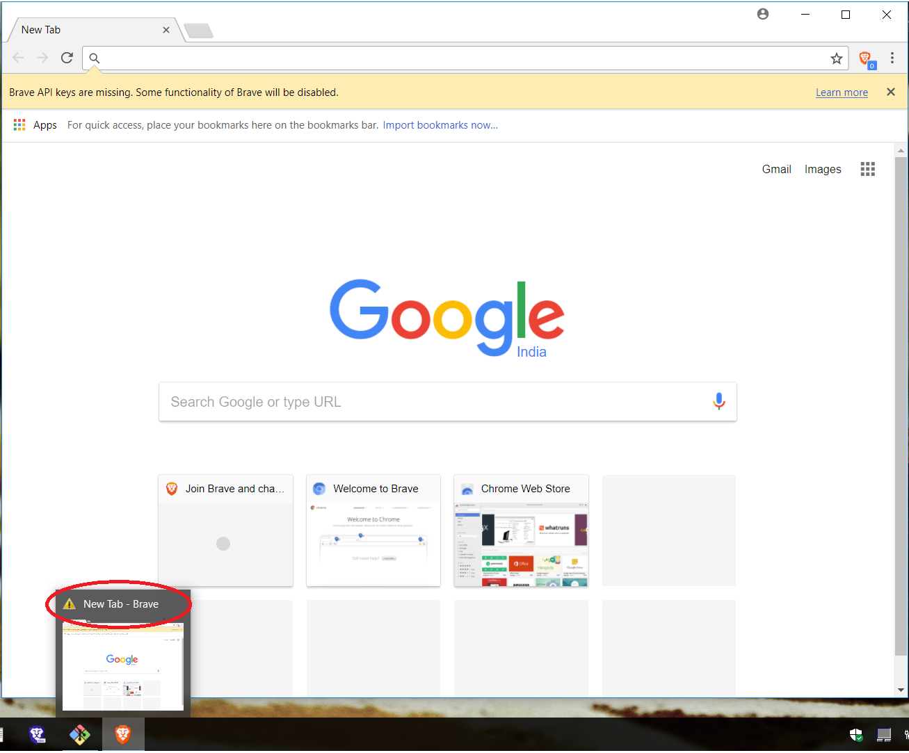 1307x1083 Browser Shows Error Icon For Browser Peek Preview On Windows