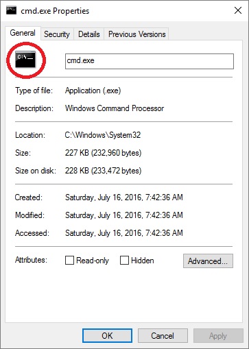 363x509 Icon For Cmd Exe Blank In Explorer