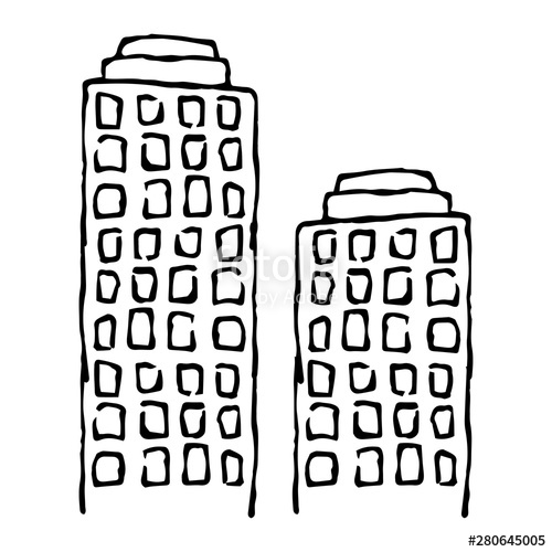 500x500 Building Skyscraper Bank Building, Business Center House