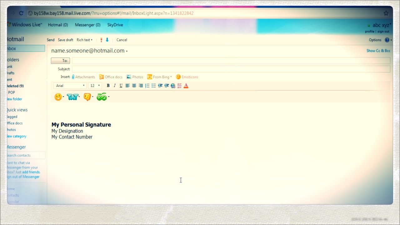 1280x720 How To Create An Email Signature In Hotmail