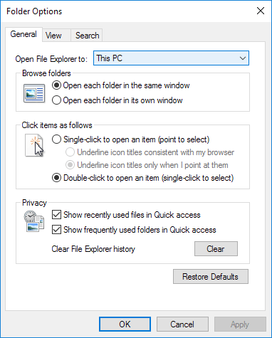 382x475 Set Default Folder When Opening Explorer In Windows