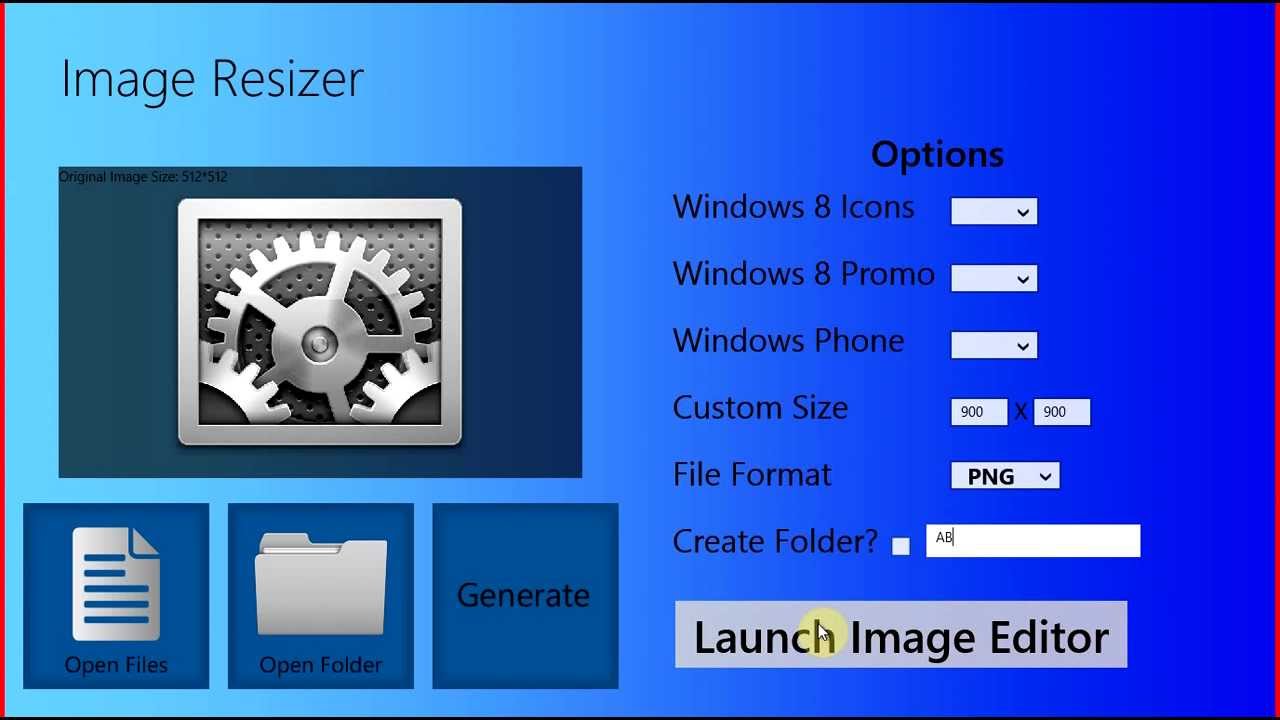 1280x720 Photo Editor Windows Store And Phone Developers' Icon Generator