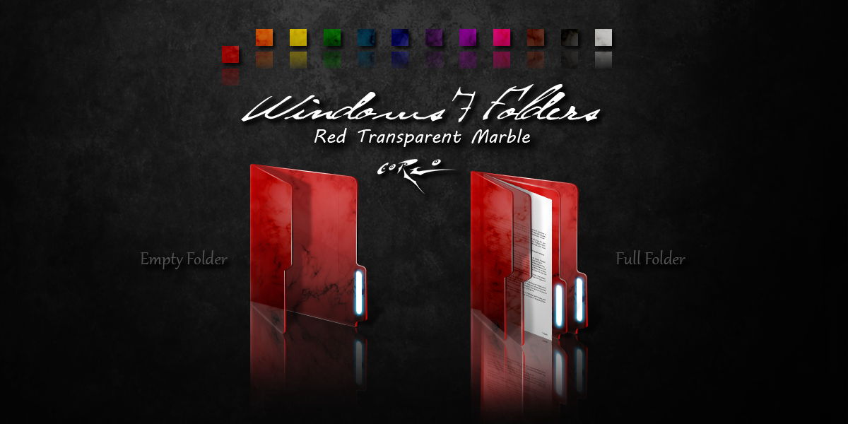 1200x600 Red Windows Folders