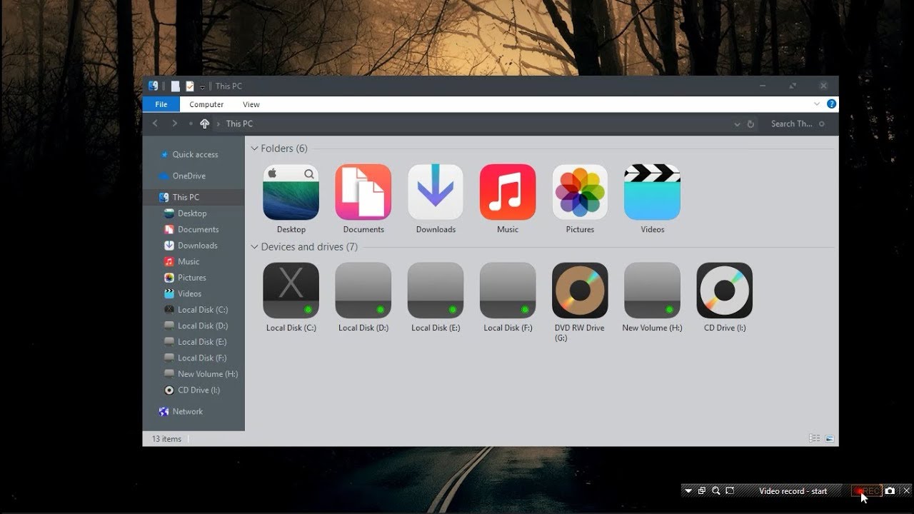 Windows Flat Dark Theme And Ios Icon Pack And Windows 1280x720 Windows Flat Dark Theme And Ios Icon Pack And Windows