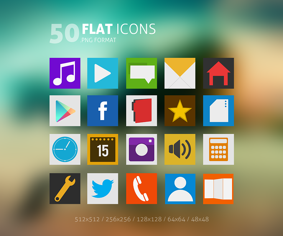 960x800 Flat Icons Pack