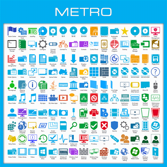 540x540 Metro Windows Icon Pack
