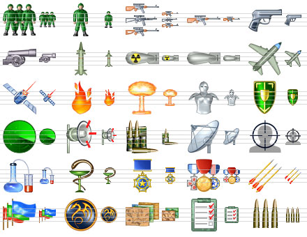 440x340 Download Military Icon Set