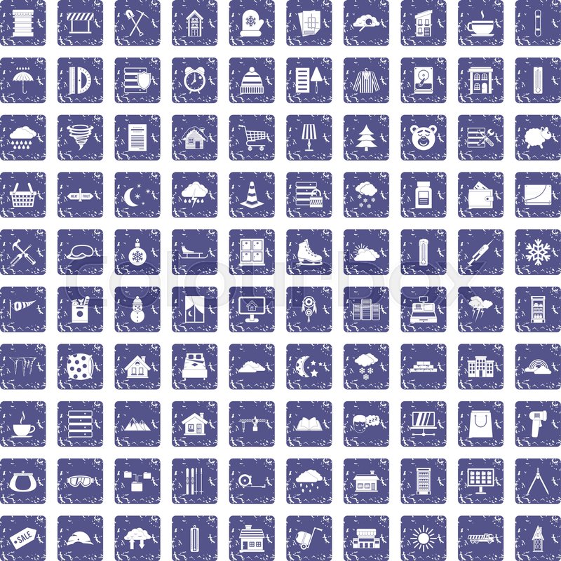 800x800 Windows Icons Set In Grunge Style Stock Vector Colourbox