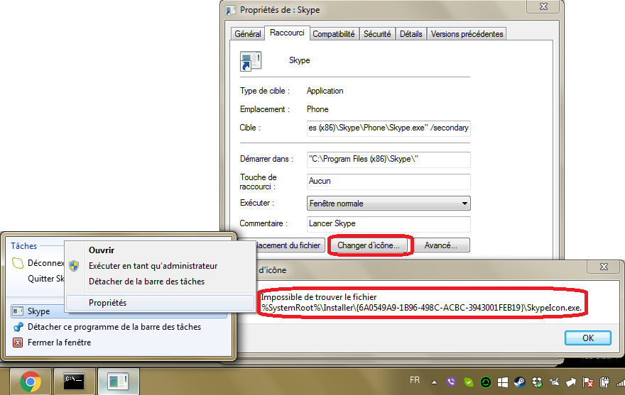 880x557 Broken Icon Of Skype In The Windows Taskbar