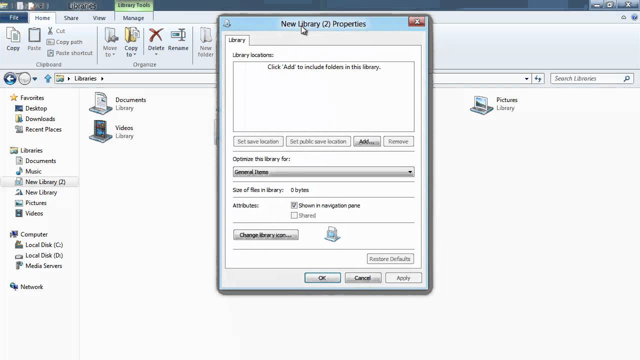 1280x720 Change To New Library Icons On Windows
