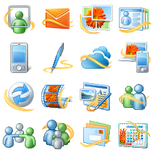 224x224 Windows Live Wave Black Icon