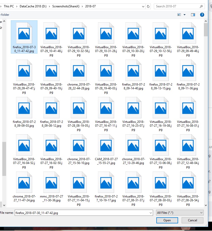 838x910 Windows Thumbnails Not Loading During Open Dialogue