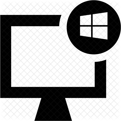 512x512 Pc, Monitor, Computer, Windows, Logo Icon Of Glyph Style