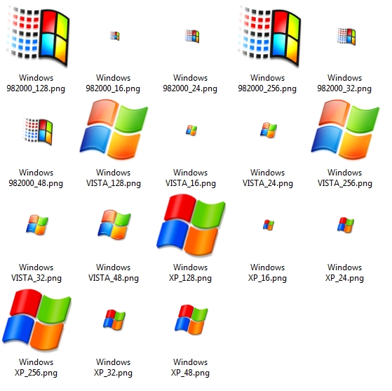 559x557 Windows Logo Icons Screenshot