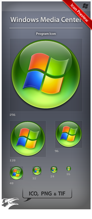 324x768 Windows Media Center Icon Of High Resolution