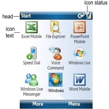 359x361 Icons And Text Based Interface In Windows Mobile Download
