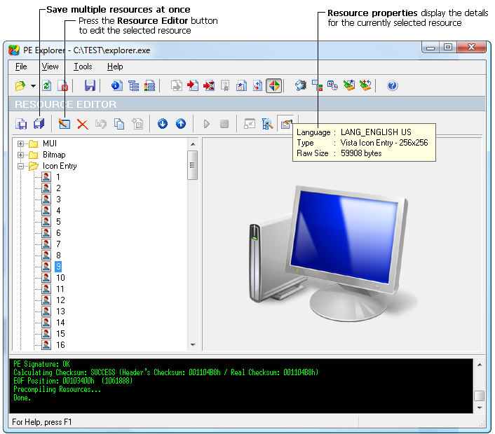 706x620 Pe Explorer Resource Editor Pe Resource Viewer And Editor