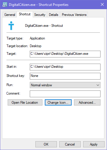 How To Change The Icon Of Any Shortcut In Windows Digital Citizen 363x509 How To Change The Icon Of Any Shortcut In Windows Digital Citizen