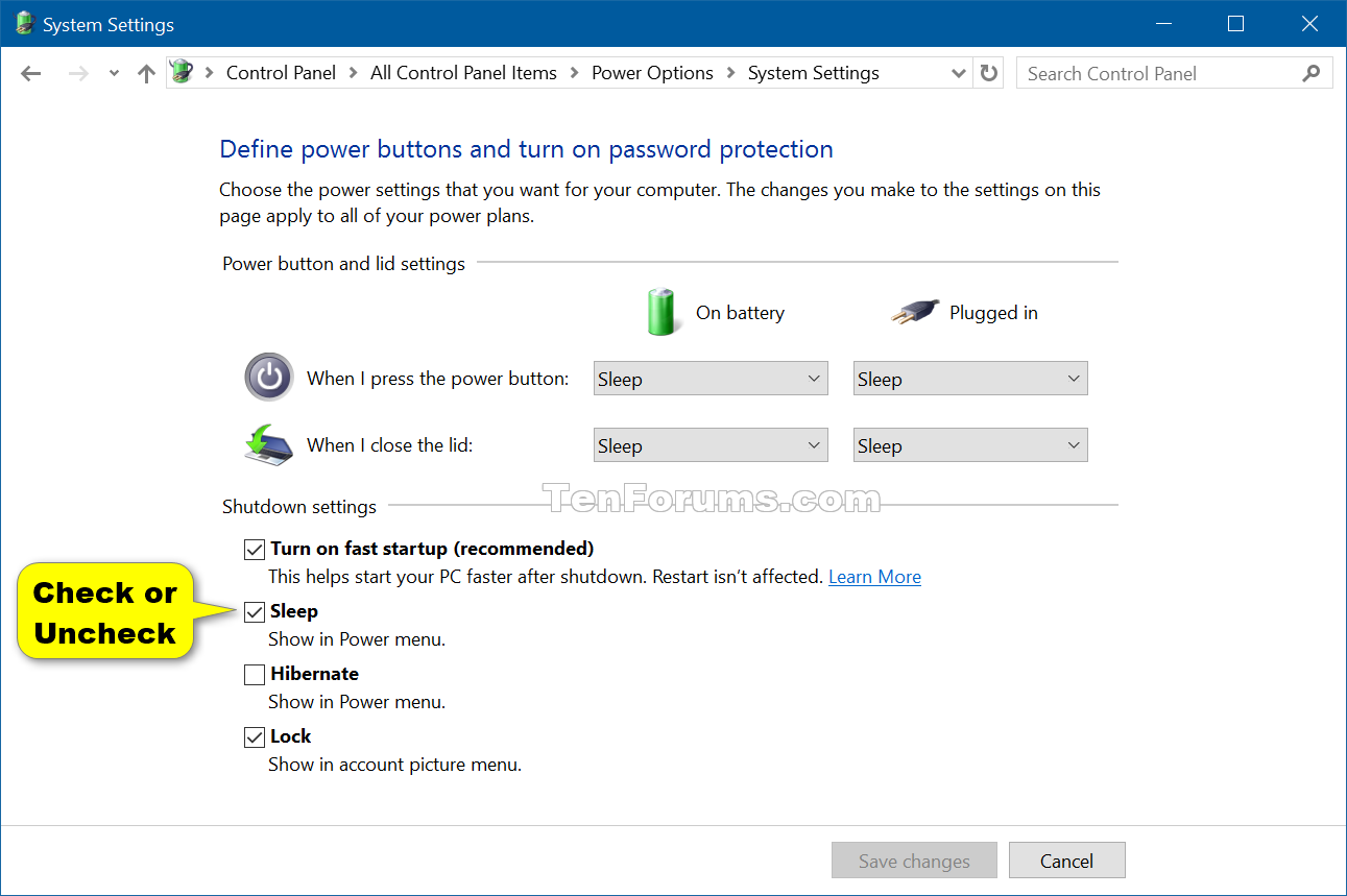 Add Or Remove Sleep In Power Menu In Windows Tutorials 1291x859 Add Or Remove Sleep In Power Menu In Windows Tutorials