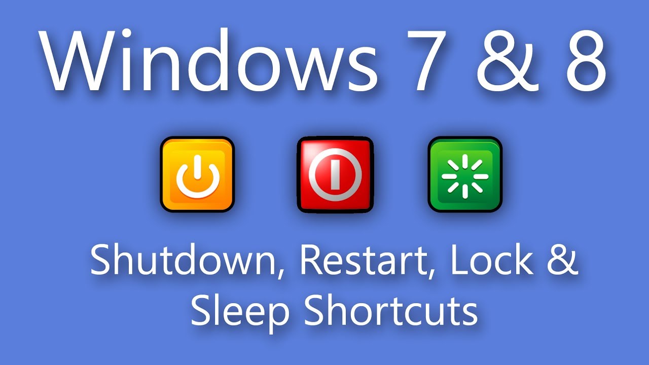 Windows Shutdown, Restart, Lock Sleep Shortcuts 1280x720 Windows Shutdown, Restart, Lock Sleep Shortcuts