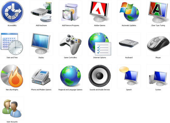 Windows Xp Control Panel Icon at Vectorified.com | Collection of ...