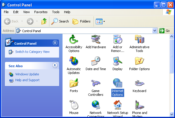 599x404 Reset Internet Explorer In Windows Xp