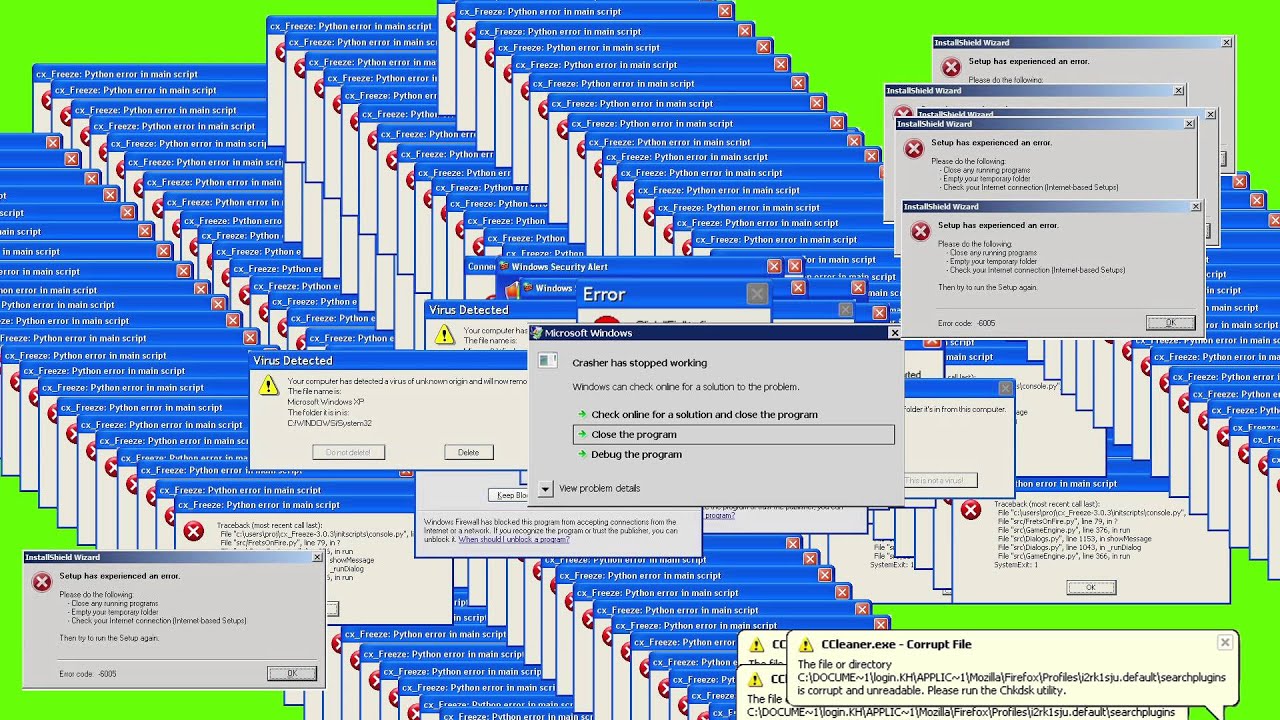 1280x720 Green Screen Windows Xp Error