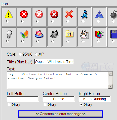 465x477 Make Windows Xp Error Message Box Online