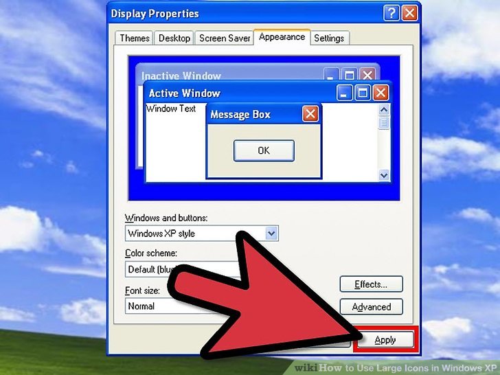 Windows xp цветовая схема