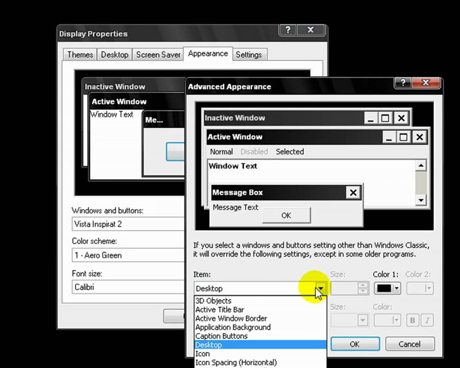 How To Change Icon Size And Font In Windows Xp 900x720 How To Change Icon Size And Font In Windows Xp