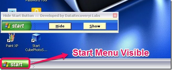 554x225 How To Hide Start Menu Icon In Windows Xp