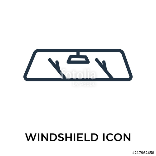 500x500 Windshield Icon Isolated On White Background Simple And Editable