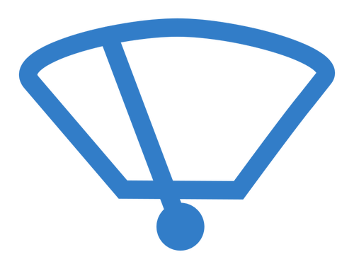 500x380 Vector Illustration Of Windshield Wiper Switched On Car Display