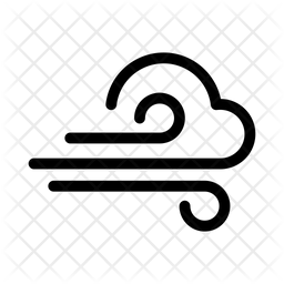 256x256 Windy Icon Of Line Style